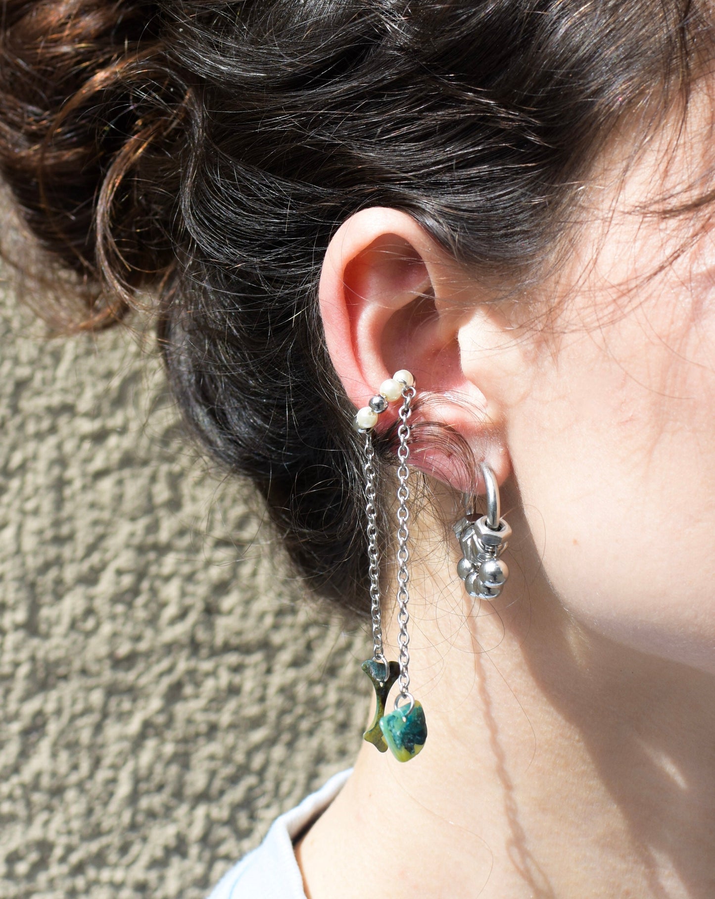 Ear Cuff - Blue Petal 03