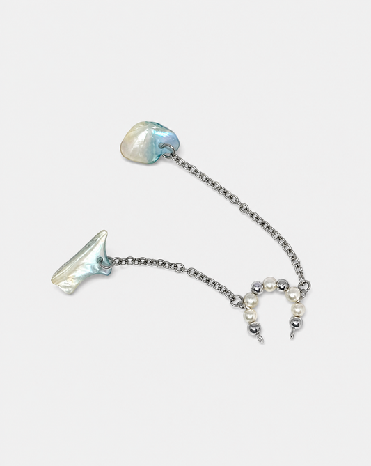 Ear Cuff - Blue Petal 02